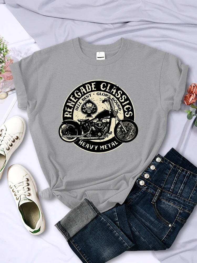 Letter Print Womens T-Shirt  Renegade Classics Tops Summer Short Sleeve Hip Hop Summer Luxury Clothes Korean Fashion Casual Tee