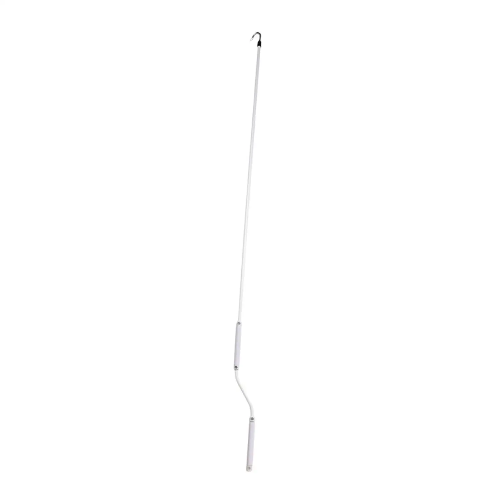 1.2m Curtain Crank Handle Part White Steel Lightweight Pull Rod Stable Window Shade Curtain Accessory for Indoor Outdoor Use