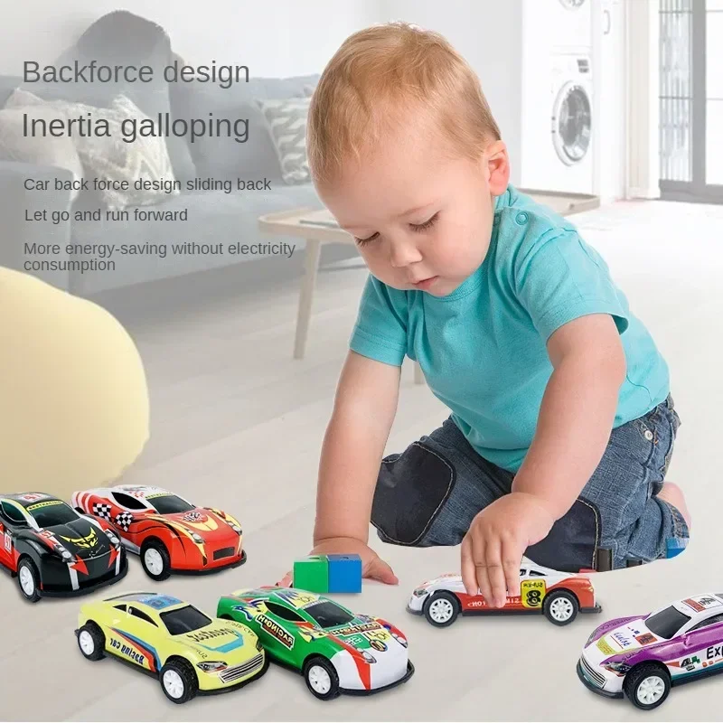 Mini coche extraíble de aleación para niños, juguetes para niños, ciudad, dibujos animados, inercia, modelo de coche de carreras, vehículo fundido a presión para niños y niñas, bolsa de regalo de cumpleaños y Navidad