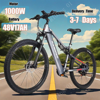 YG90 E-Bike 1000W powerful Motor 48V17AH Lithium Battery Hydraulic Braking Electric Bike 27.5-Inch Tire 21Speed Electric Bicycle