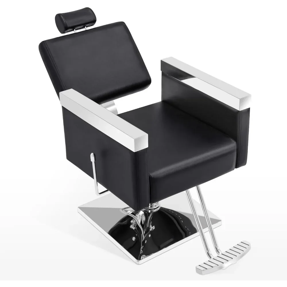 

Hydraulic Reclining Barber Chair – Classic Salon & Spa Seat | for Hair Styling Makeup Facial Beauty Equipment