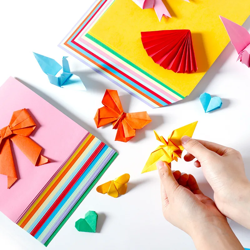 1000pcs Colorful Cardstock Available in 10 Colors for Origami Art Crafts Office Supplies Scrapbooking and Sewing view 3