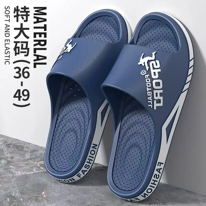 Summer Fashion Slippers For Men Indoor Outdoor Sandals Beach Flip Flop Thick Sole Male Slides Summer Non-Slip Men Shower Slipper