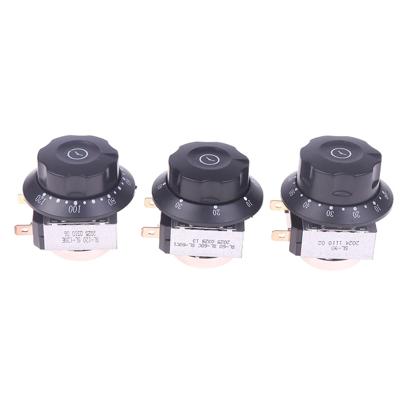 1 قطعة خزانة دافئة تطهير خزانة أجزاء الفرن 60/90/120 دقيقة فرن الميكروويف مقبض الموقت التبديل مع جرس الميكانيكية الوقت التبديل #5