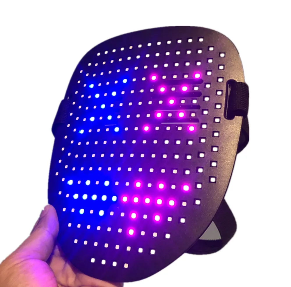 Led Light Mask 50 Pattern Gesture Control Face Change Face Change Halloween Christmas Party Dance Costume Cosplay