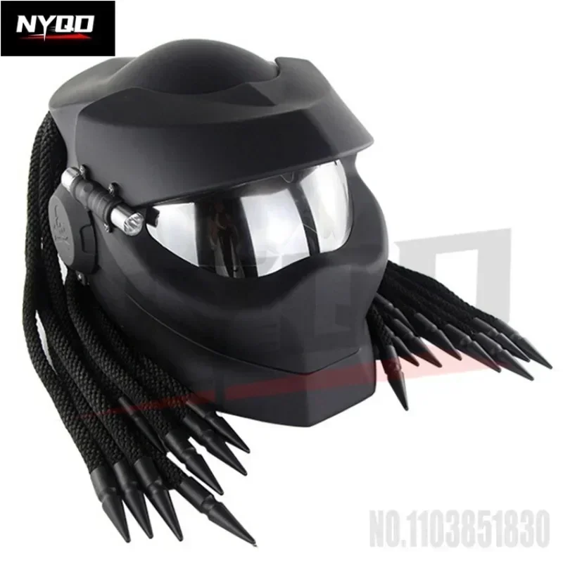 Iron Blood Warrior Motorcycle Helmet Braid Helmet Personalized Electric Motorbike Predator Helmet casco de moto helm motorcycle