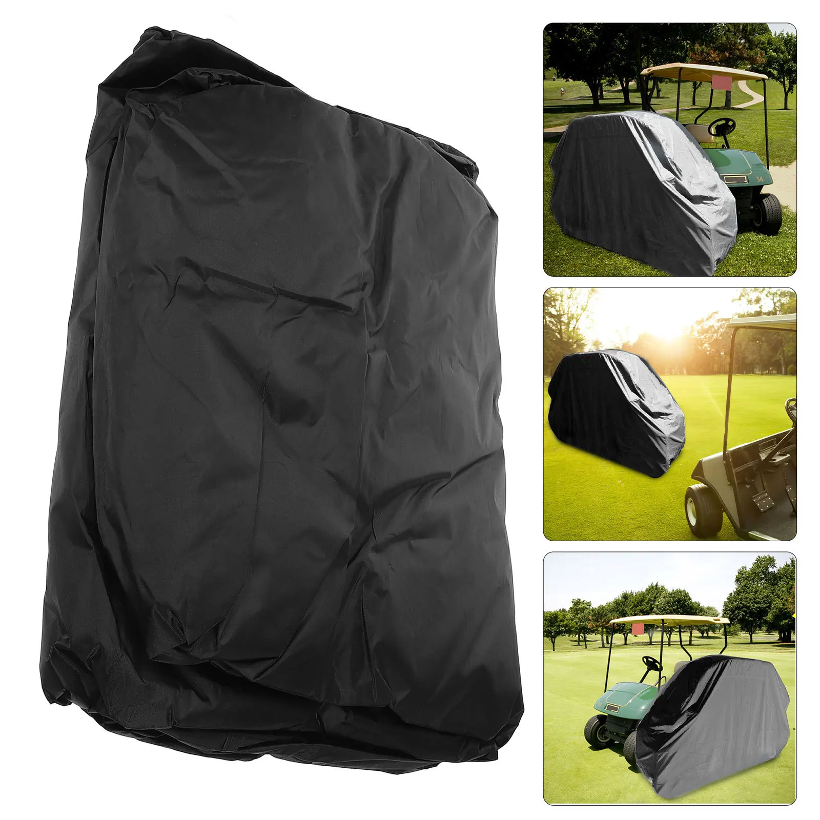 

Чехол для гольф-кара, 4-х пассажирский уличный защитный чехол из ткани Оксфорд, водонепроницаемый, устойчивый к ультрафиолетовому излучению, застежка-молния, сменный дизайн для гольфа