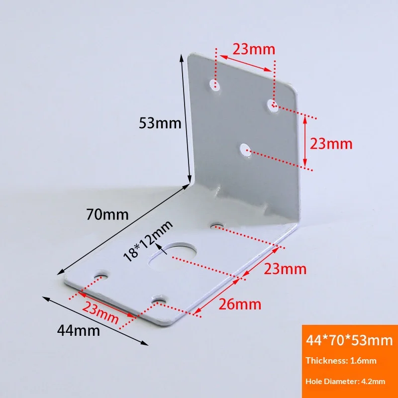 Baked White Paint Bathroom Cabinet Connecting Piece Right-Angle Bracket Galvanized Angle Iron Thickened Right-Angle Support
