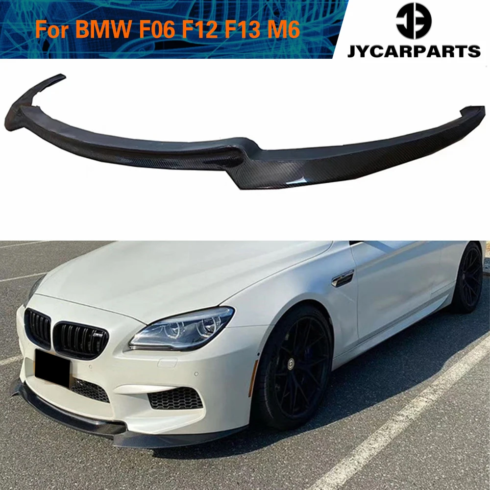 Front Bumper Lip Splitters Spoiler for BMW 6 Series F06 F12 F13 M6 Base Sedan Convertible Coupe 2014 - 2017 Carbon Fiber / FRP