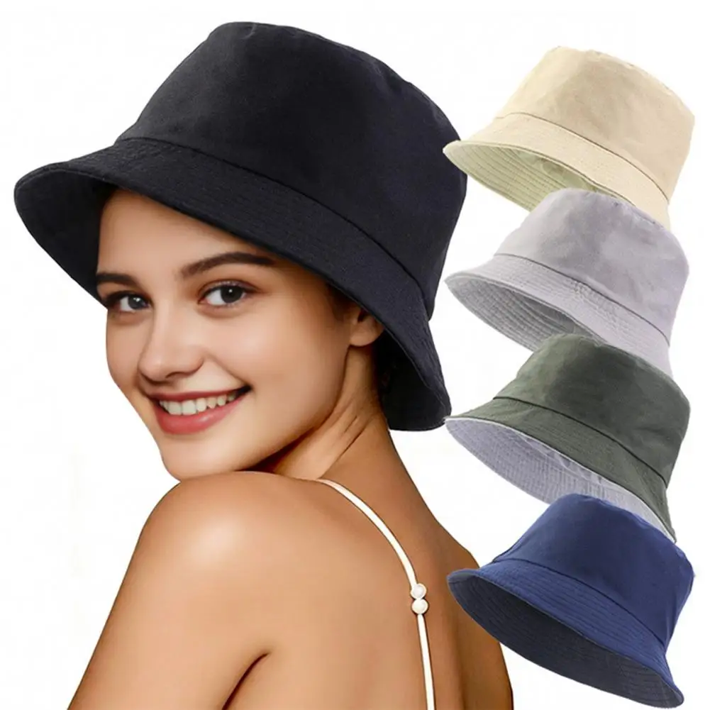 Fisherman Hat, Outdoor Sun-Proof Foldable Bucket Hat, Anti-UV Wide Brim Reversible Summer Cap For Travel Cycling