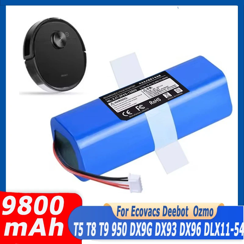 6500 мАч 14,4 В робот-пылесос, сменные аккумуляторы для Ecovacs Deebot X1 Ozmo T5 T8 T9 950 DX9G DX93 DX96 DLX11-54
