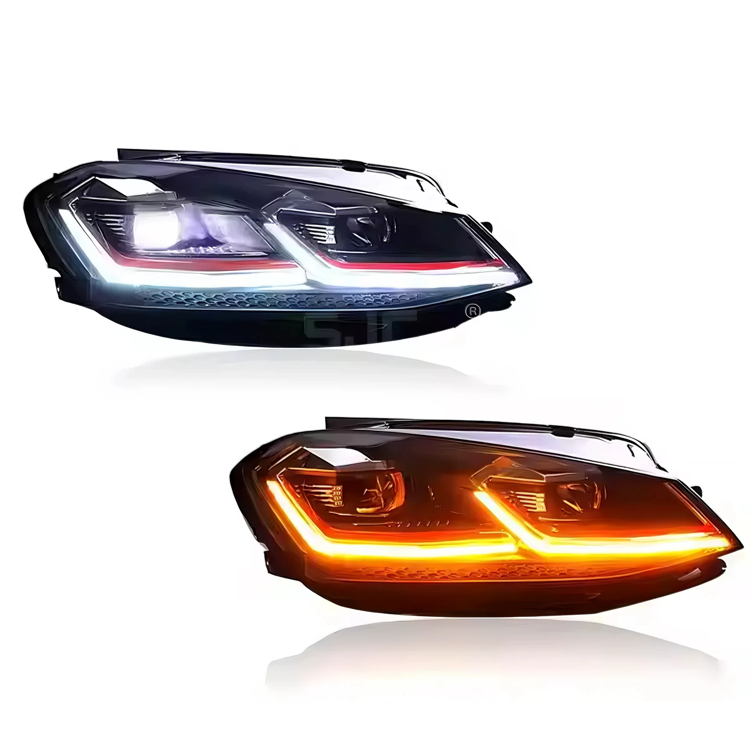 LED Headlights Headlamps Front Lights for Volkswagen Golf 6 MK6 2009-2012 Upgrade DRL Dynamic Sequential Indicator Plug Play