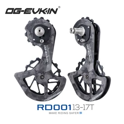 OG-EVKIN RD-01 Carbon Fiber Ceramic Rear Derailleur 13T-17T Pulley Guide Wheel For R7000 R8000 R8050 R9150 R9170 Bicycle Parts