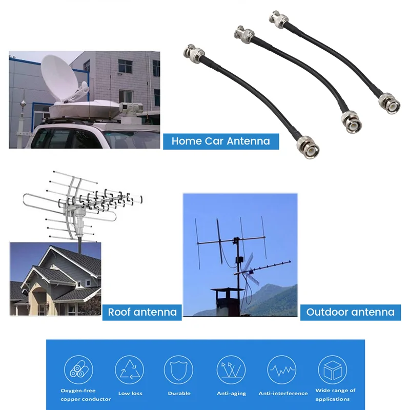 

RG58 BNC Male Plug To BNC Male Plug Crimp Connector Coax Jumper Cable Wire Oscilloscope Signal Line-BCBW