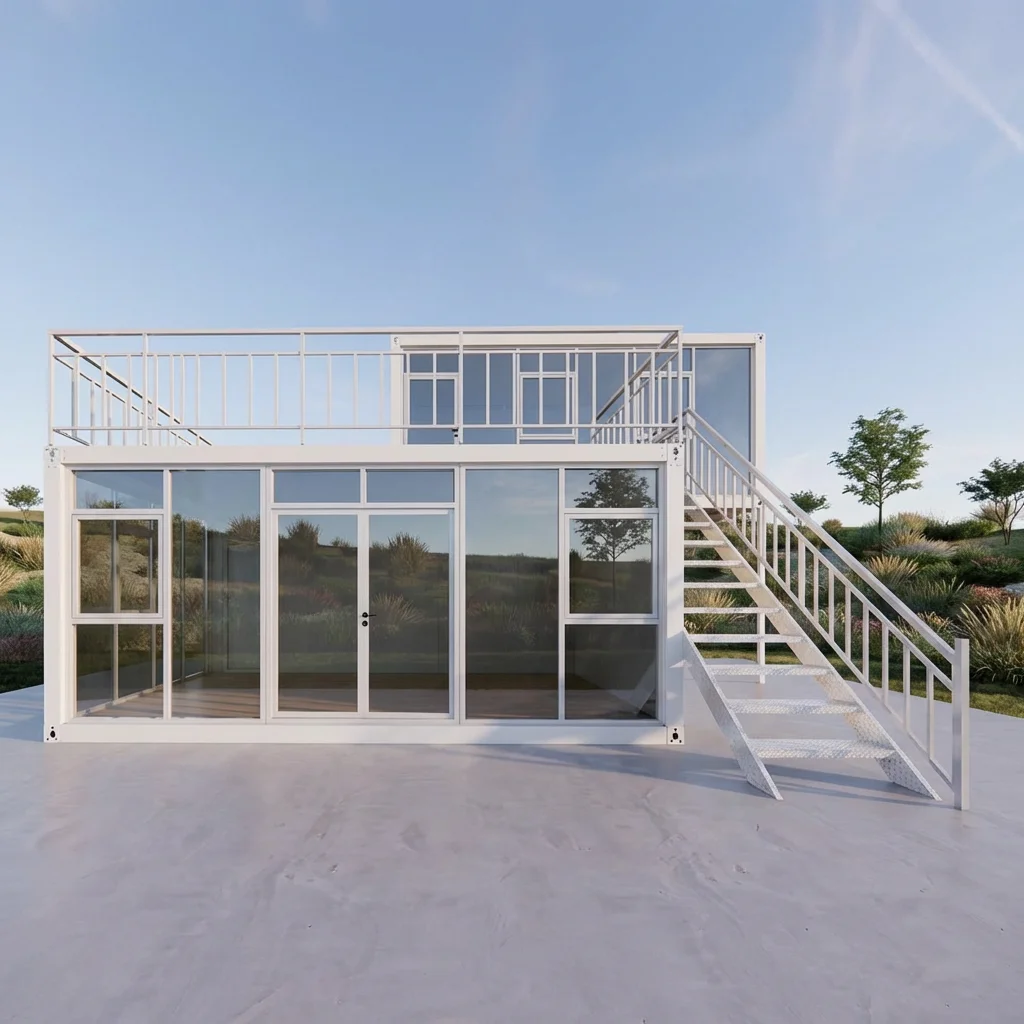 20ft Modern Prefab Modular Office Living Prefabricated Homes Mobile Casa Modulars Glass Container House for Restaurant Hotel