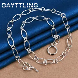 New 925 Sterling Silver Jewelry 18 Inches Simple Charm Necklace For Women Fashion Engagement Party Gifts Accessories
