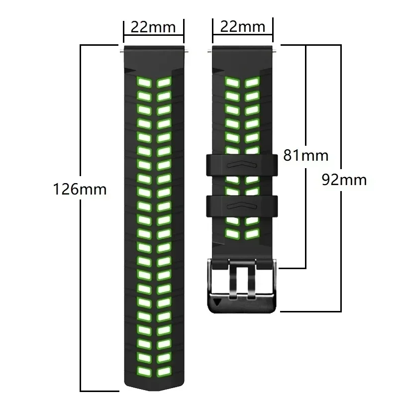 22mm Soft Breathable Silicone Strap for Zeblaze GTS 3 Plus Sports Watch Band Correa for Zeblaze GTS 3 Plus Accessories image 6