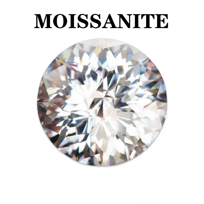 

Moissanite Stone Round Shape VVS1 Emperor General Cut D Color DIY Charms Ring Necklace Earrings Main Materials with Certificate