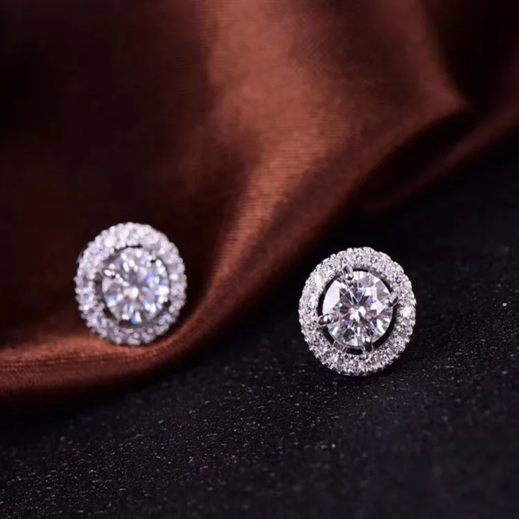 

Классические серьги-гвоздики с муассанитом, 5 мм, цвет D, серьги с муассанитом для повседневного ношения, ювелирные изделия из серебра 925 пробы с муассанитом