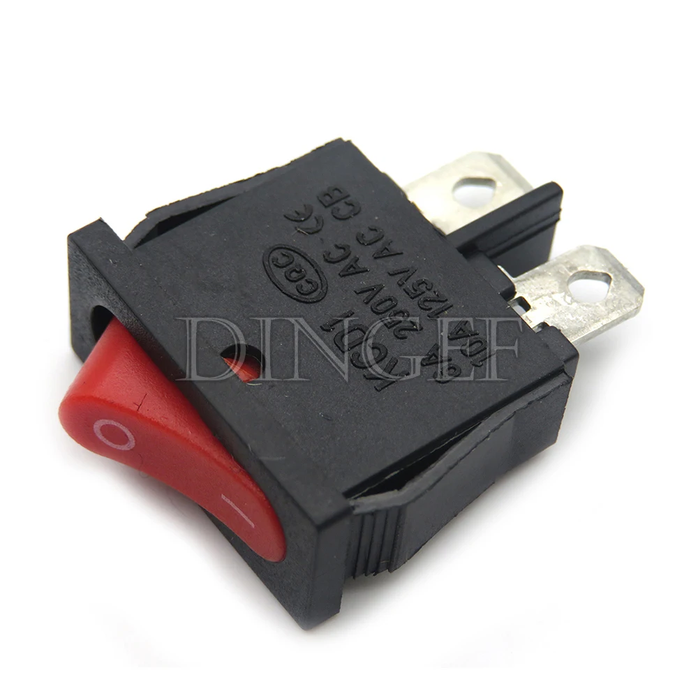 5PCS 9.5*21MM KCD1 Ship type switch 2Pin 6A250V Instrument small switch  Reset Switch Momentary push button switch Power Switch 