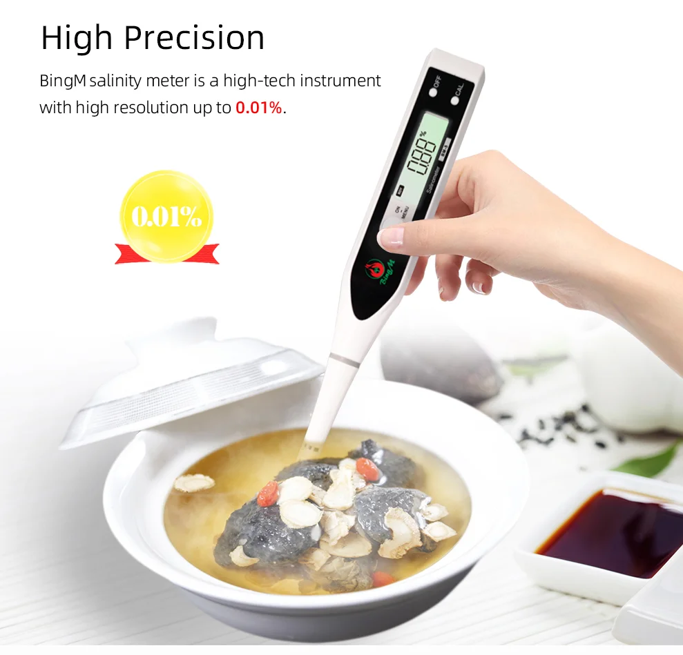 

TULX High Accuracy Salt Contamination Meter Benchtop Salt Iodine Device forFood Processing Brine Testing and Pool SalinometerUse