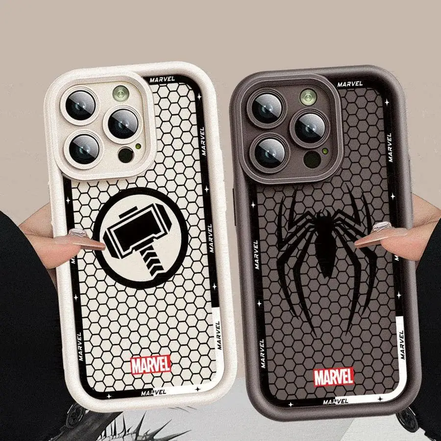 Marvel Sipiderman Venom Phone Case for iPhone 15ProMax 13 Mini 12 Pro 16 11 Pro SE XS Max 8 7 XR 14 Plus Soft Cover Luxury