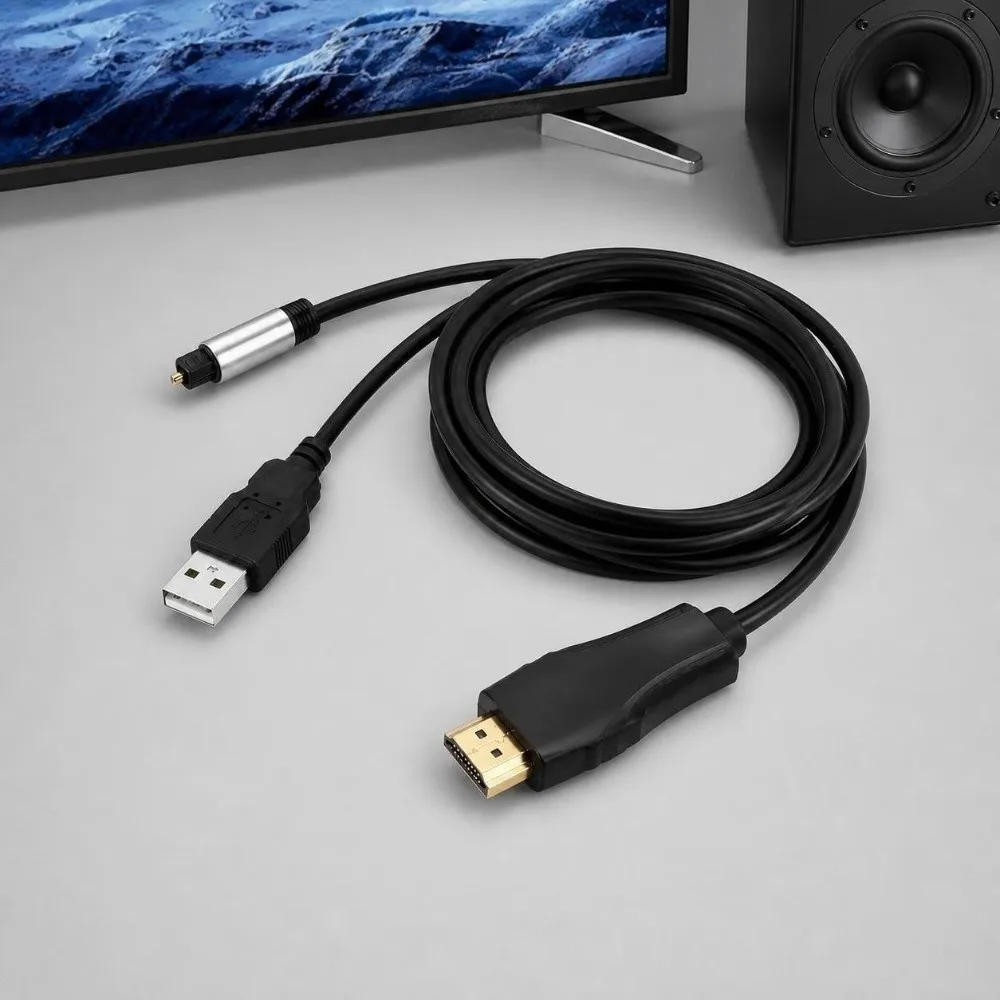 192KHz 24bit eARC ARC to Optical Converter HD to Optical Adapter Plug and Play Sound Extractor PCM Supported