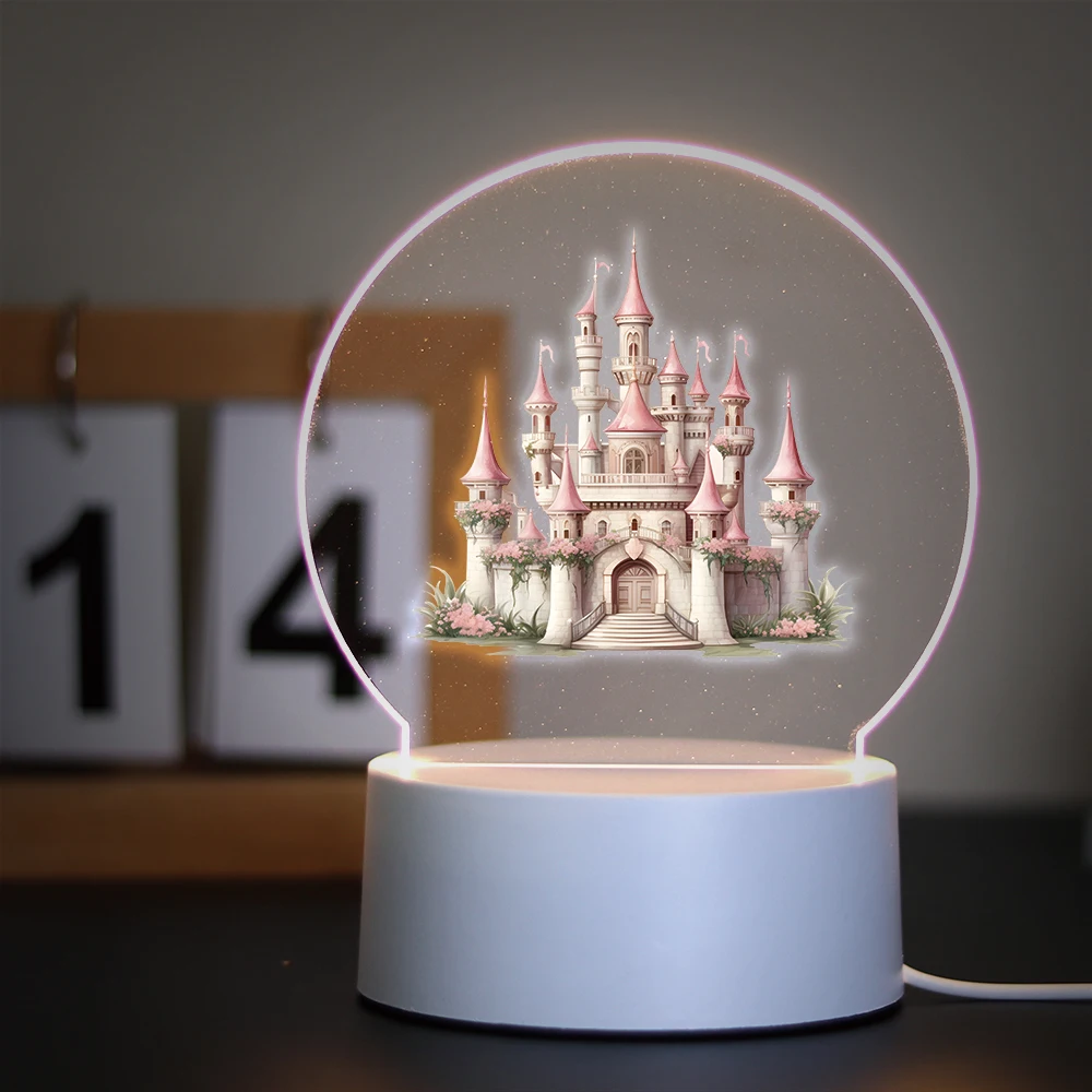 castle Children Bedroom Decor 3D Lamp For Bedroom Night Lights Avatar Mange Room Decor Kid\'S Gift Rgb Night Lights Led