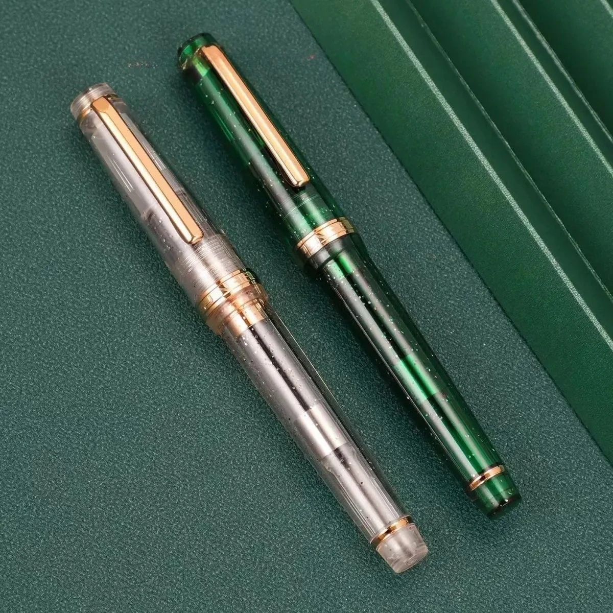 

Ограниченная новая перьевая ручка Jinhao 82, индивидуальный цвет пружинного дождя, акриловое перо EF/F/M/изогнутое с золотой отделкой и конвертером, ручка для письма