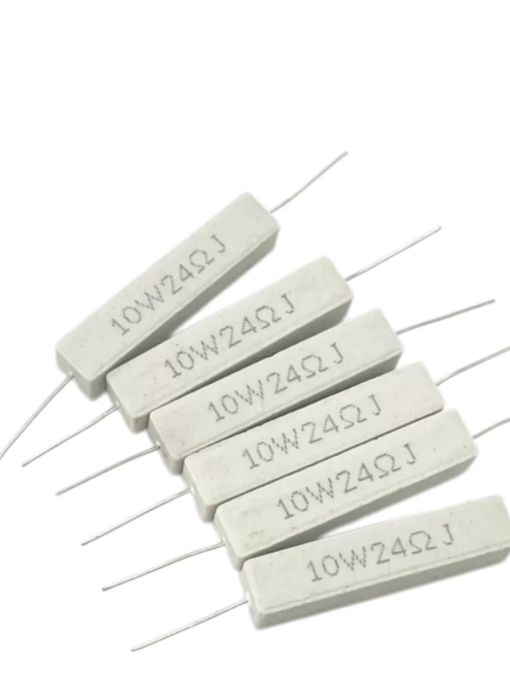 10PCS Cement Resistor 10W 0.05R-510K Horizontal