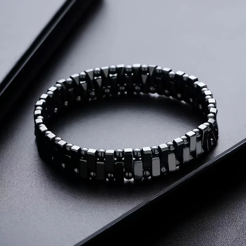 

Elegant Natural Terahertz Magnetic Bracelet - Empty Classic Fashion Men's and Women's Hand Bracelet