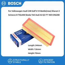 BOSCH Air Filter For Volkswagen Audi CAR Golf V/VI Beetle(new) Sharan II Scirocco III TIGUAN Skoda Yeti Audi A3 Q3 TT 1K0129620D