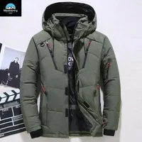 2024 Luxury Down Jacket Men's Winter Parkas White Duck Down Jacket Hooded Outdoor Thick Warm Padded Snow Coat Plus Size Clothing