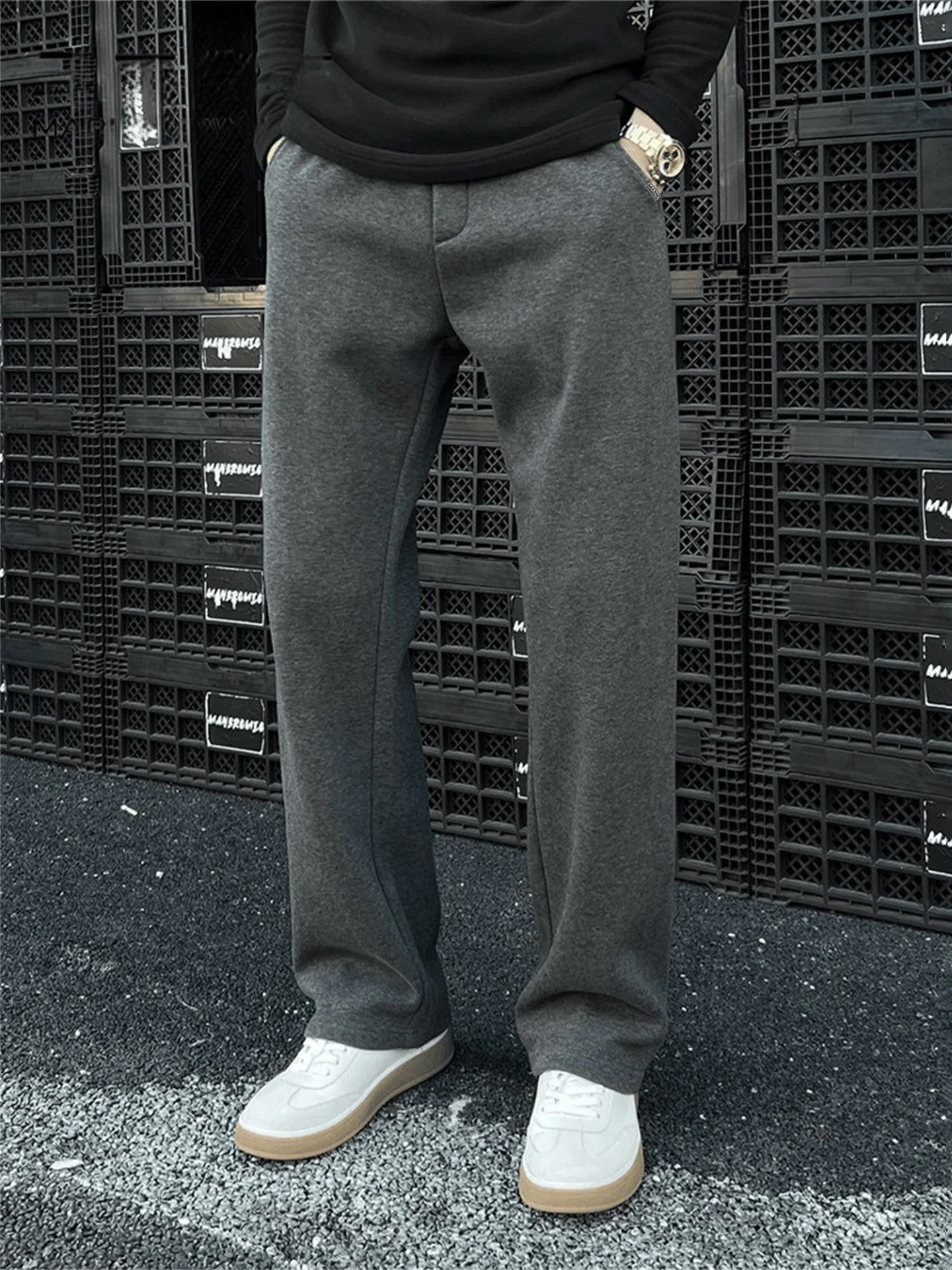 

Мужские спортивные брюки Deep ey American Sle Fitn, осенне-зимние, повседневные, свободного кроя, прямые, с молниями, длинные штаны