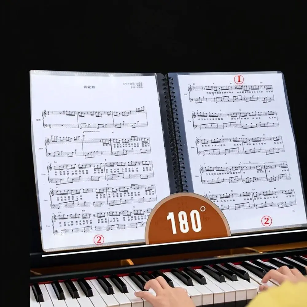 Professional Music Sheet Holder Non Reflective Notation Folder For Piano Guitar Violin Practice Performance Music Accessory