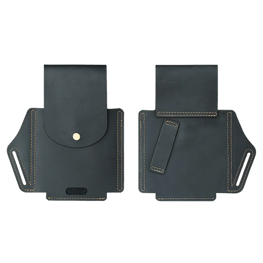 AIGUONIU Echt leer Mannelijke heuptas Telefoonzakje Zakken Heuptas Crazy Horse Lederen Man Buitensporten Riem Heuptas