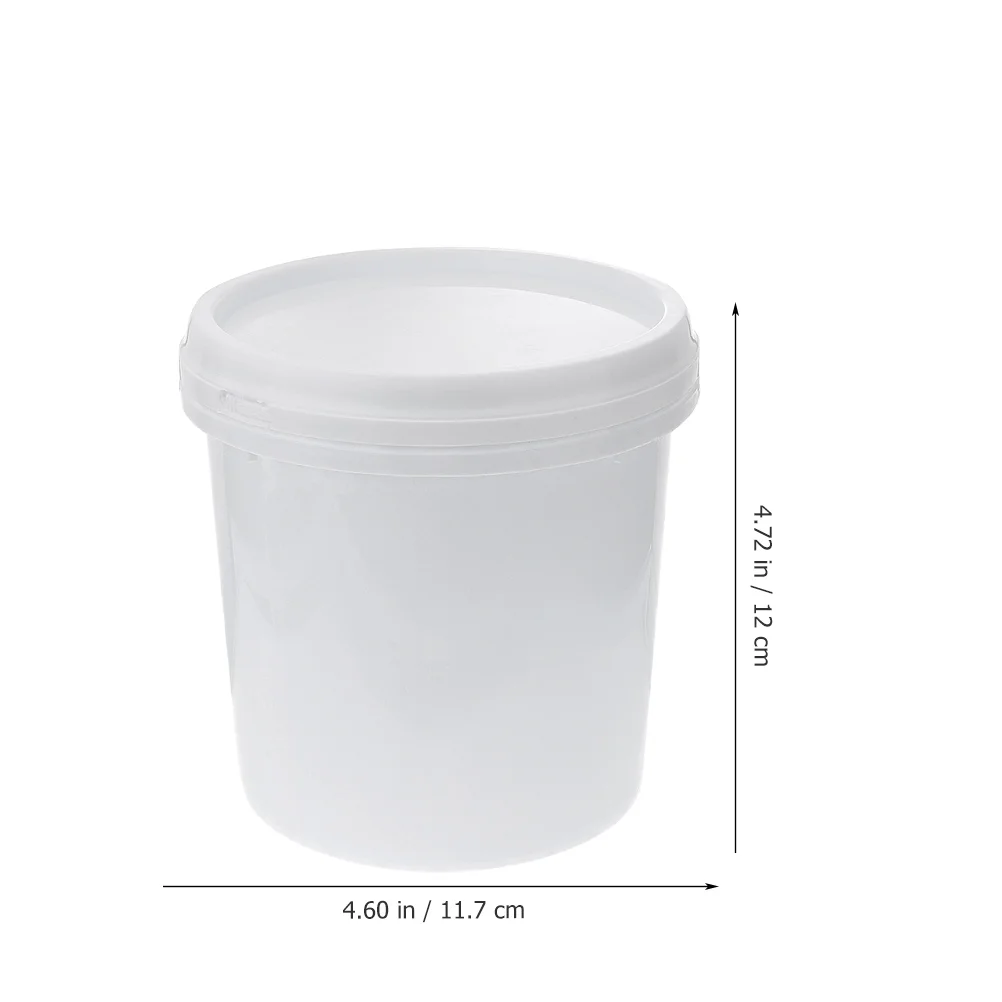 5 Pcs Paint Bucket Plastic Barrel Empty Small Portable Water Artificial Multipurpose White