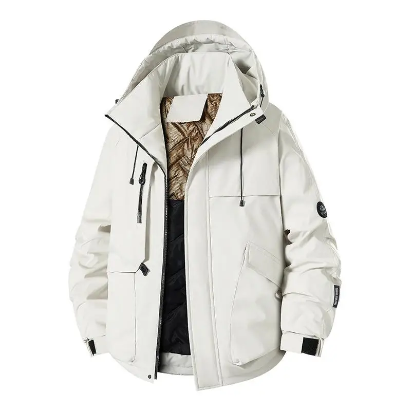 Outdoor Sports Jacket Cotton Jacket Warm And Unisex Waterproof Windproof Hiking And Cycling Jacket With Printed Logo
