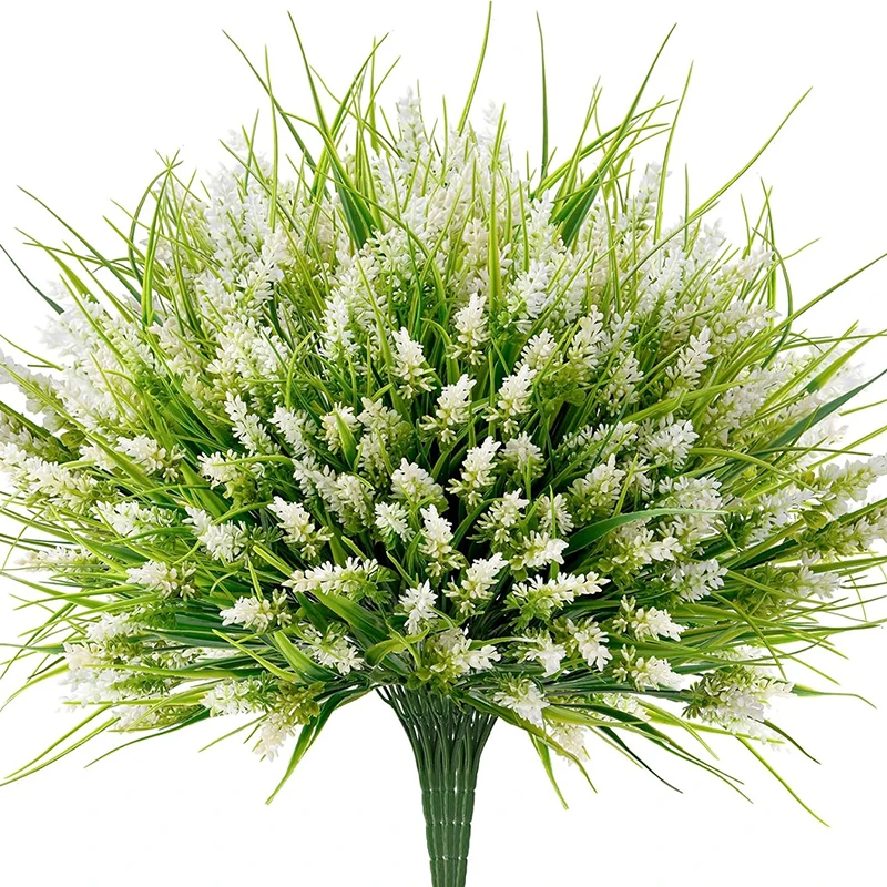 1/3Pcs Artificial Plastic Plants Outdoor Artificial Lavender Flowers Fake Monkey Grass for Garden Home Wedding Decoration