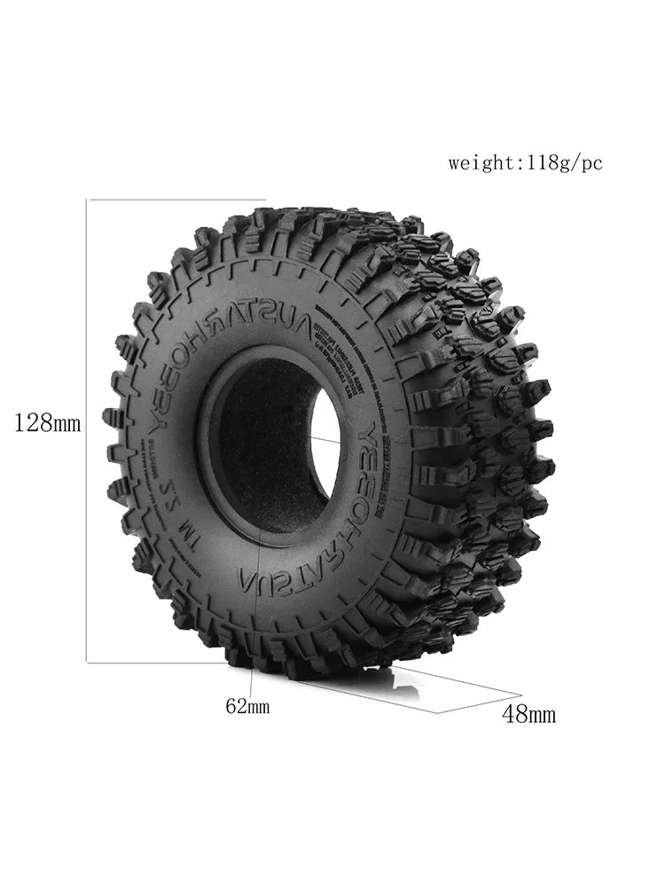 2.2inch Crawler Tires 4Pcs RC Rubber Tyre Set Wheel Tires for 1/10 RC Rock Crawler Axial SCX10 RR10 Wraith