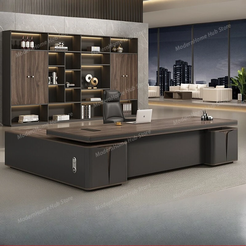 Strong Cheap Executive Desk Drawers Black Wooden Modern Drawers Office Desks Luxury Large Mesa De Escritorio Office Furniture