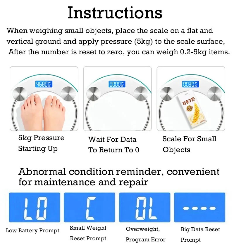 Digital Bathroom Body Scale With Hd Lcd Display For Body Weight_voghion.com