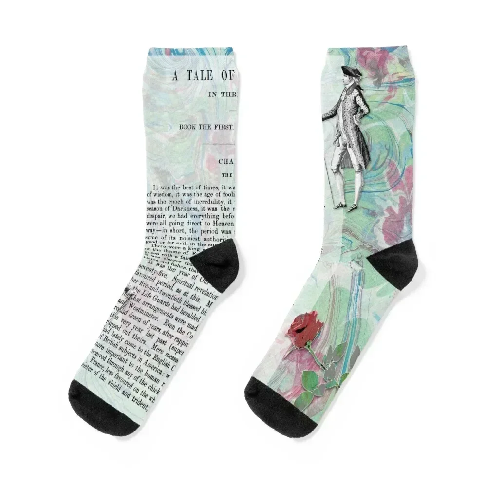 First Edition: Charles Dickens A Tale of Two Cities Socks man christmass gift set winter Man Socks Women's