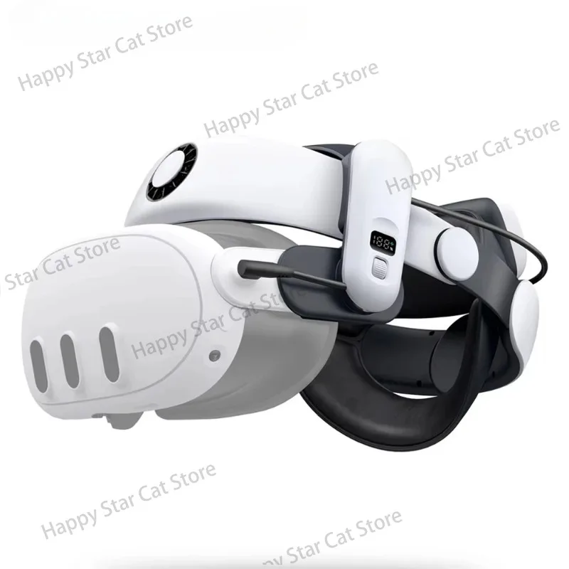 S3 Pro 10000mAh Battery Head Strap for Meta Quest 3/Quest 3S with Head Air Conditioning VR Accessories Enhance Support