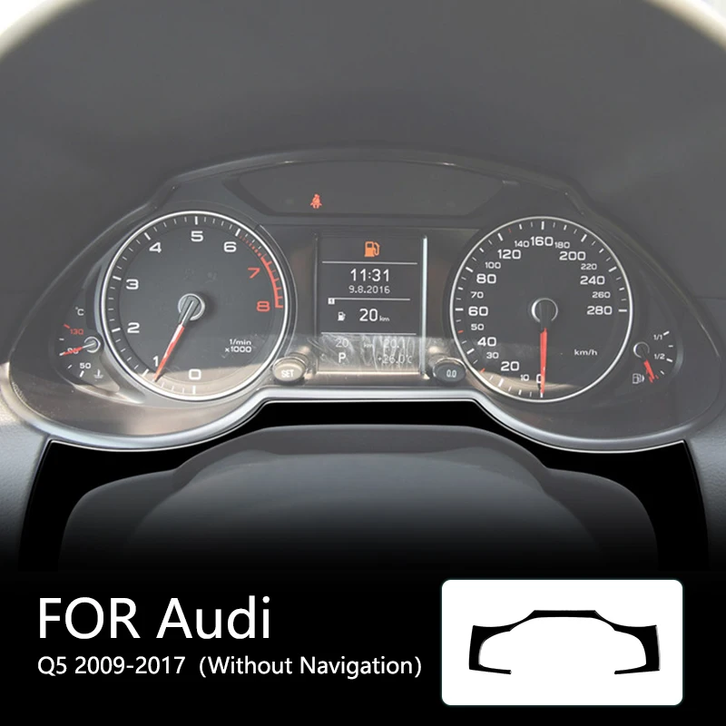 

Speedometer Brand New ABS Gloss Black Stickers For Audi Q5 2009-2017（Without Navigation）Car Interior Accessories