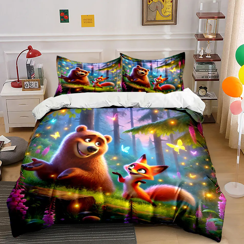 

"Forest Friends Magical Adventure Set" Exquisite three-piece bedding set gift for kids and adults