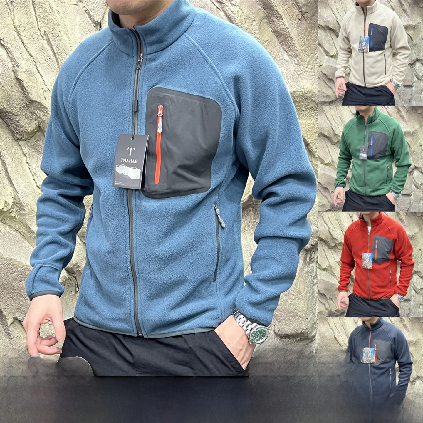 

Ultra-Thin Fce Windproof Warm Outdoor Jaet for Autumn And Winter Couples Stand Fit Zipper Closure Long Sve Jaet