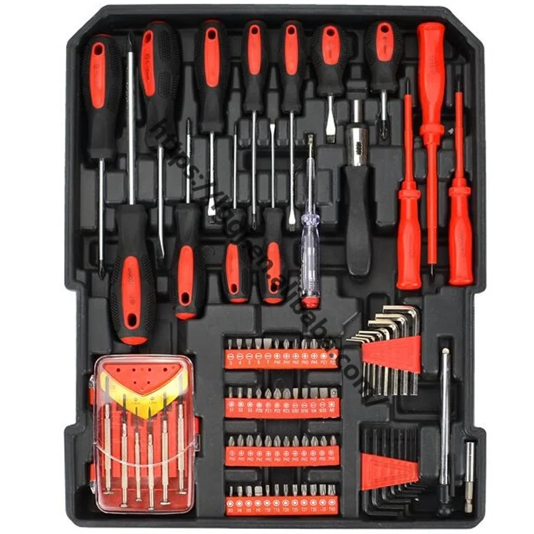 499 Pcs Auto Repair Tool Set Socket Wrench Household Tool Aluminum Case Tool Set