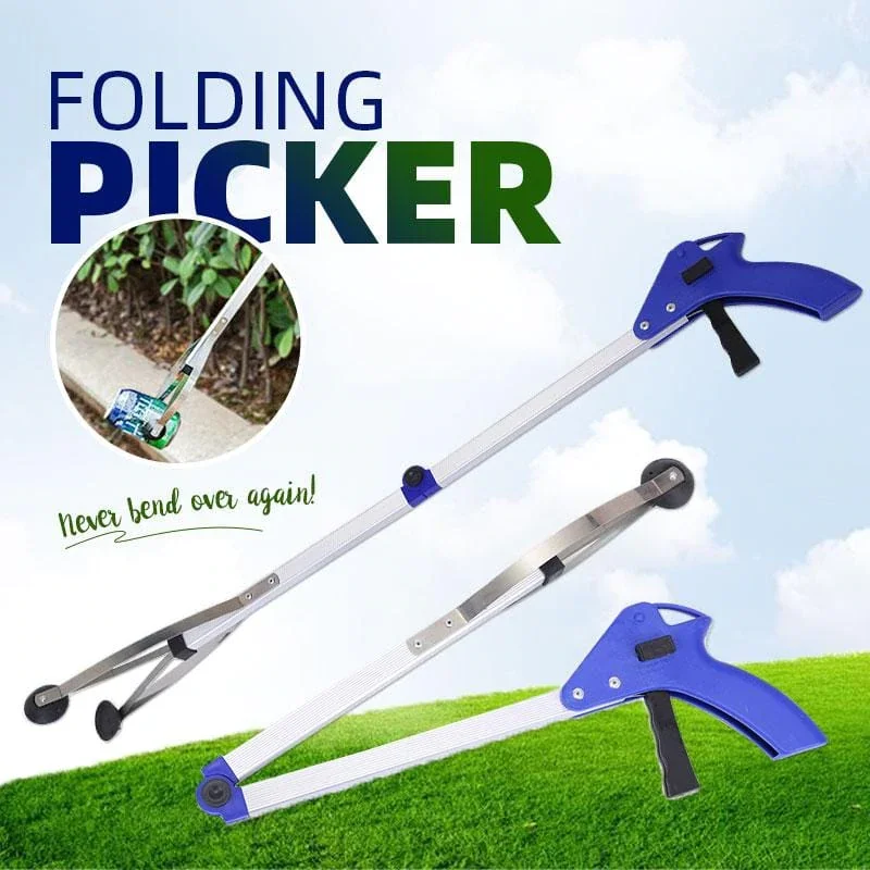 

1PC Folding Picker Household Garbage Picker Alloy Trash Grabber Waste Leaves Pick Cleaning Up Clip Garden For Garden Tool Tool