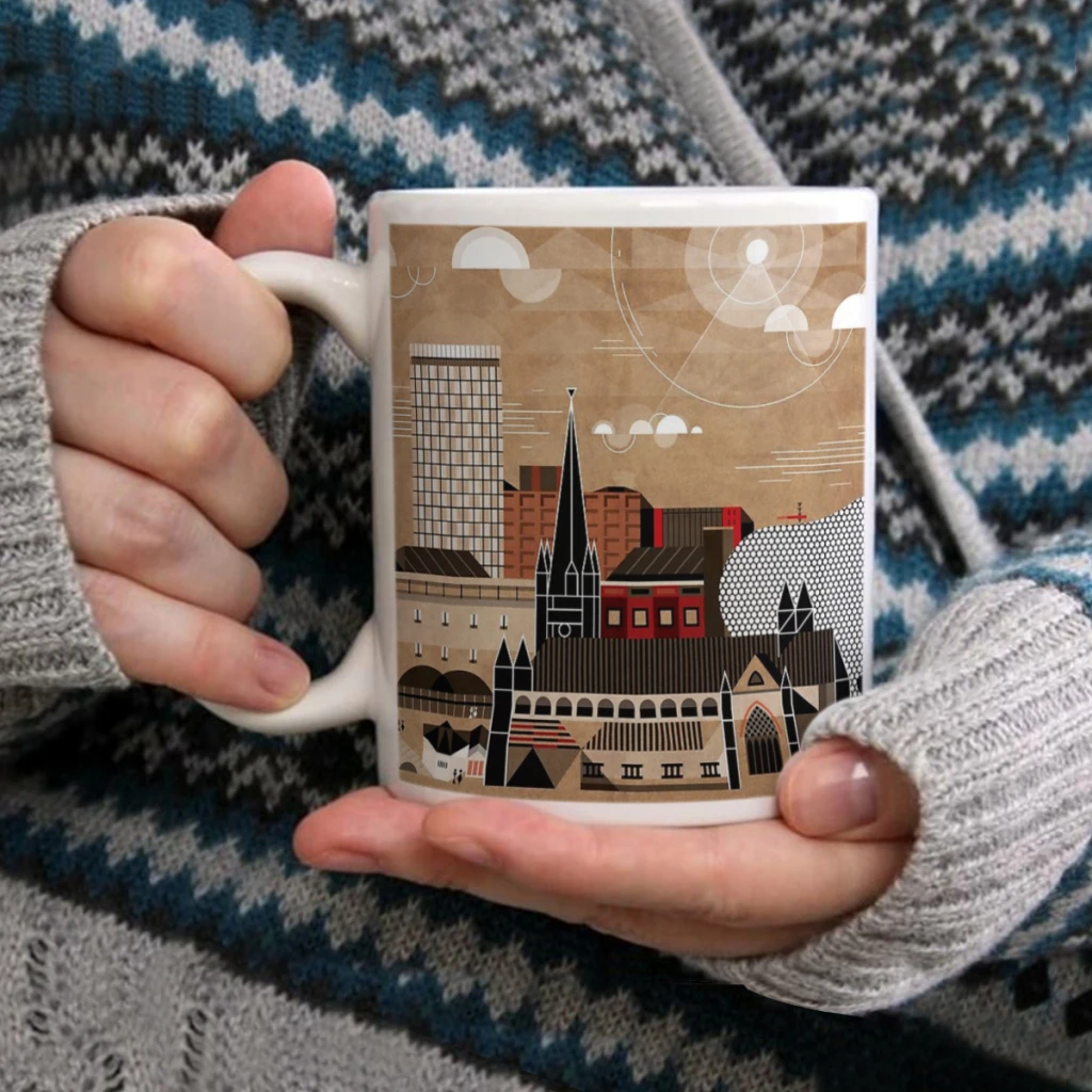 

Brum CityscapeCoffee Mug Tea Cup 11oz Coffee Cup Funny Birthday Ceramic Mug Personalized Cup